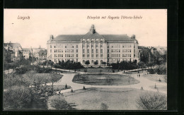 AK Liegnitz, Bilseplatz Mit Augusta Viktoria-Schule  - Schlesien