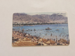 JORDAN-(JO-ALO-0027)-Aqaba Beach-(124)-(1100-502634)-(3JD)-(9/2000)-used Card+1card Prepiad Free - Giordania