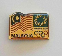 @ Athens 2004 Olympic Games - Malaysia Dated NOC Pin - Jeux Olympiques