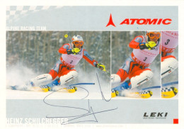 Autogramm Atomic AK Skifahrer Ski Alpin Heinz Schilchegger Radstadt Salzburg Obertauern Knittelfeld Österreich Austria - Sports D'hiver