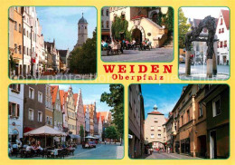 72886423 Weiden Oberpfalz Fussgaengerzone Innenstadt Kirchturm Brunnen Weiden I. - Weiden I. D. Oberpfalz