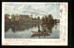 AK Dortmund, Ruderboot Am Gasthaus Buschmühle  - Dortmund