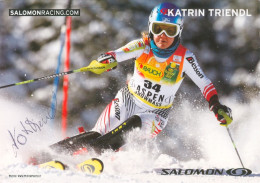 Autogramm Salomon-AK Ski Alpin Skifahrerin Katrin Triendl Oberperfuss Sellraintal Tirol FIS ÖSV Österreich Austria Schi - Sports D'hiver