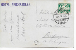 Ansichtskarte Gruss Aus Zopot, Hotel Reichsadler, 1937, Danzig - Briefe U. Dokumente