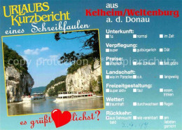 72885974 Weltenburg Kelheim Donaudurchbruch Beim Kloster Ausflugsdampfer Kelheim - Kelheim