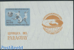 Paraguay 1962 World Cup Football S/s Imperforated, Mint NH, Sport - Football - Paraguay