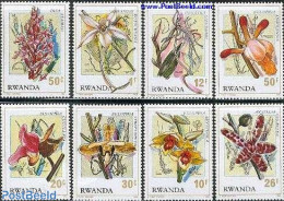 Rwanda 1976 Orchids 8v, Mint NH, Nature - Flowers & Plants - Orchids - Otros & Sin Clasificación