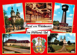 72885829 Waldsassen Basilika Theresianum Bibliotheksaal Grenzlandturm Kappel Wap - Waldsassen