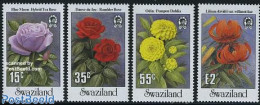 Eswatini/Swaziland 1987 Garden Flowers 4v, Mint NH, Nature - Flowers & Plants - Roses - Swaziland (1968-...)