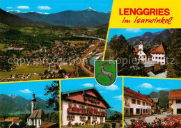 72885801 Lenggries Panorama Isartal Alpen Ortsmotive Mit Kirche Lenggries - Lenggries