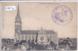 ABBEVILLE- L EGLISE SAINT-JACQUES- CACHET DE FRANCHISE MILITAIRE - Abbeville