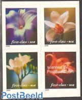 United States Of America 2001 Flowers 2x4v Double Sided, Mint NH, Nature - Flowers & Plants - Nuevos