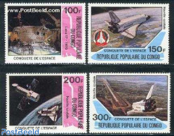 Congo Republic 1981 Space Exploration 4v, Mint NH, Transport - Space Exploration - Sonstige & Ohne Zuordnung