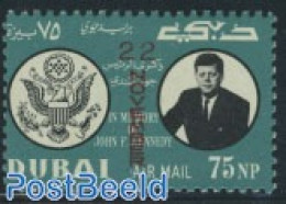 Dubai 1964 22 November Overprint 1v, Mint NH, History - American Presidents - Dubai