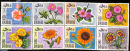 Dubai 1968 Flowers 8v [+++], Mint NH, Nature - Flowers & Plants - Dubai