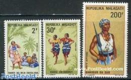 Madagascar 1967 Dances 3v, Mint NH, Performance Art - Various - Dance & Ballet - Costumes - Danza