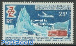 French Antarctic Territory 1969 Polar Expeditions 1v, Mint NH, Science - Transport - Various - The Arctic & Antarctica.. - Ungebraucht