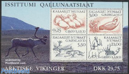 Greenland 2000 Arctic Vikings S/s, Mint NH, Nature - Animals (others & Mixed) - Bears - Sea Mammals - Ungebraucht