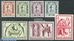 Belgium 1956 Anti Tuberculosis 7v, Mint NH, Health - Transport - Anti Tuberculosis - Health - Ships And Boats - Art - .. - Unused Stamps