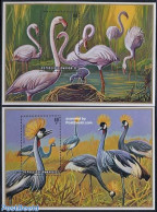 Rwanda 1975 Water Birds 2 S/s, Mint NH, Nature - Birds - Flamingo - Otros & Sin Clasificación