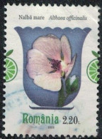 Roumanie 2023 Oblitéré Used Althaea Officinalis Guimauve Officinale Y&T RO 6960 SU - Usados