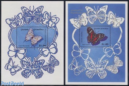 Grenada Grenadines 1989 Butterflies 2 S/s, Mint NH, Nature - Butterflies - Grenada (1974-...)