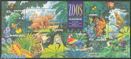 Australia 1994 Sydney Stamp And Coin Show S/s, Mint NH, Nature - Animals (others & Mixed) - Elephants - Monkeys - Parr.. - Ungebraucht