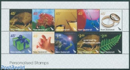 New Zealand 2005 Personalised Stamps 10v M/s, Mint NH, Nature - Various - Birds - Flowers & Plants - Wine & Winery - G.. - Neufs