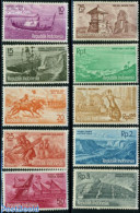 Indonesia 1961 Tourism 10v, Mint NH, Nature - Performance Art - Transport - Horses - Dance & Ballet - Ships And Boats - Danza