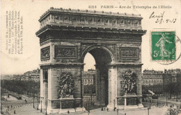 FRANCE - Paris - Vue Générale De L'Arc De Triomphe De L'Etoile - Animé - Carte Postale Ancienne - Arc De Triomphe