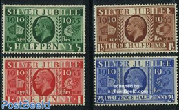 Great Britain 1935 Silver Jubilee 4v, Mint NH, History - Kings & Queens (Royalty) - Unused Stamps