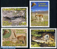 Bolivia 2006 Endangered Animals 4v, Mint NH, Nature - Animals (others & Mixed) - Crocodiles - Reptiles - Bolivia