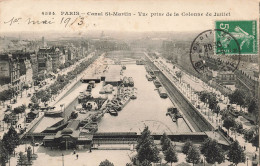 FRANCE - Paris - Canal St Martin - Vue Générale Prise De La Colonne De Juillet - Animé - Carte Postale Ancienne - Sonstige Sehenswürdigkeiten