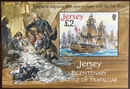 Jersey 2005 Battle Of Trafalgar Minisheet MNH - Jersey