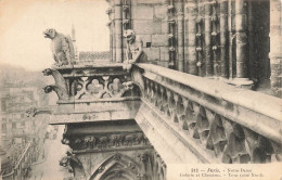 FRANCE - Paris - Notre-Dame - Galerie Et Chimères - Tour - Côté Nord - Carte Postale Ancienne - Notre-Dame De Paris