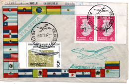 75197 - Argentinien - 1959 - 5P Fluggesellschaft MiF A ErstflugBf B'AIRS -> NEW YORK NY (USA) - Lettres & Documents