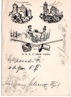 75200 - USA - 1936 - Couleurkarte Der AHSC New York, Gebraucht Nach Deutschland - Educazione, Scuole E Università
