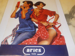 ANCIENNE  PUBLICITE RESTER SOI MEME ARIES 1976 - Andere & Zonder Classificatie