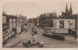 Cpsm 9x14 CLERMONT-FERRAND (63) Pl. Gaillard (Tramways / Pub Cil /Ets E. Dory, Gladel, Ours Brun / Fête De La Jeunesse) - Clermont Ferrand