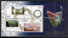 Australia 2004 Tasmania 200 Years Minisheet MNH Overprinted Le Salon Du Timbre 2004 - Ungebraucht