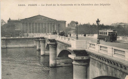 FRANCE - Paris - Vue Générale - Le Pont De La Concorde Et La Chambre Des Députés  - Animé - Carte Postale Ancienne - Bridges