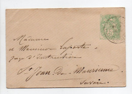 - Entier Postal EMBRUN (Hautes-Alpes) Pour SAINT-JEAN-DE-MAURIENNE 5.1.1904 - 5 C. Vert-jaune Type Blanc - Date 119 - - Enveloppes Types Et TSC (avant 1995)