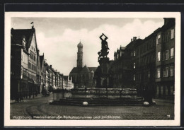 AK Augsburg, Maximilianstrasse, Herkulesbrunnen Und Ulrichkirche  - Augsburg
