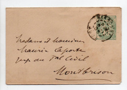 - Entier Postal NARBONNE Pour MONTBRISON - 5 C. Vert-bleu Type Blanc - Date 327 - - Enveloppes Types Et TSC (avant 1995)