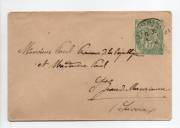 - Entier Postal MONTBRISON Pour SAINT-JEAN-DE-MAURIENNE 1904 - 5 C. Vert-bleu Type Blanc - Date 330 - - Standaardomslagen En TSC (Voor 1995)