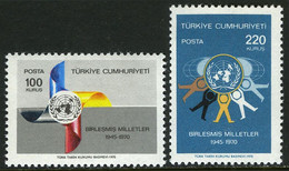 Türkiye 1970 Mi 2196-2197 MNH United Nations UN - Ungebraucht