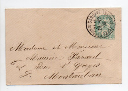 - Entier Postal VERDUN-SUR-GARONNE Pour MONTAUBAN 20.12.1906 - 5 C. Vert-bleu Type Blanc - Date 449 - - Standard Covers & Stamped On Demand (before 1995)