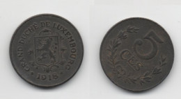 + LUXEMBOURG  + 5 CENTIMES 1918 + - Luxembourg