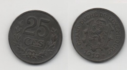 + LUXEMBOURG  + 25 CENTIMES 1919 + - Luxembourg