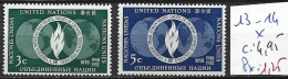 NATIONS UNIES OFFICE DE NEW-YORK 13-14 * Côte 4.95 € - Nuevos